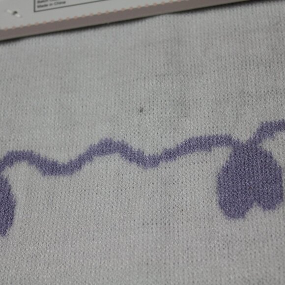 Bonbini NY Bow Heart Tulip Baby Blanket Infant Girls Pink Purple Rayon Blend NWT - Picture 8 of 8